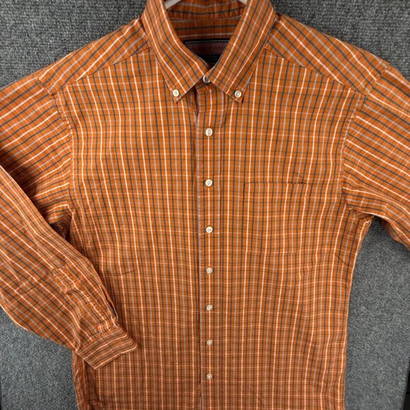 Vineyard Vines MAKERS MARK WHISKY LOGO Orange Check Murray Medium Cotton Men - Picture 3 of 16